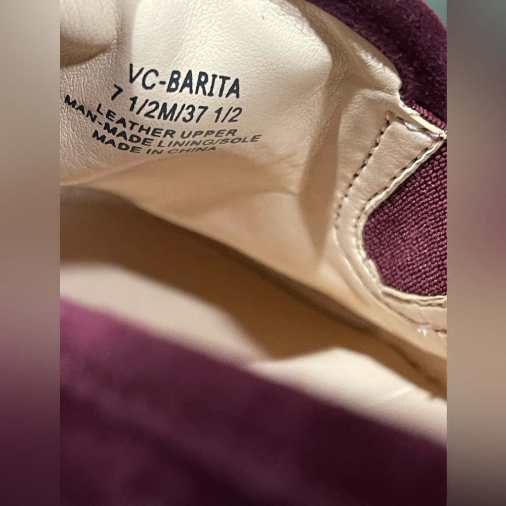 NEW Vince Camuto Burgundy Barita Suede SlipOn Studded Sneaker Size 7.5 - Picture 9 of 9